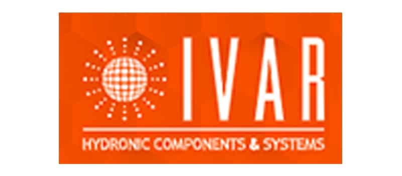 IVAR logo, an Italian hydronic systems brand working with Legom on HVAC components