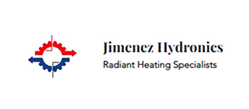 Jimenez Hydronics logo, a hydronic heating partner of Legom