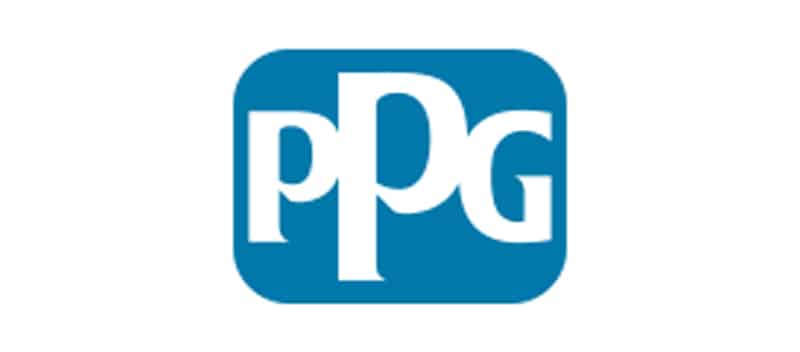 PPG logo, an industrial partner of Legom HVAC and underfloor heating manufacturing