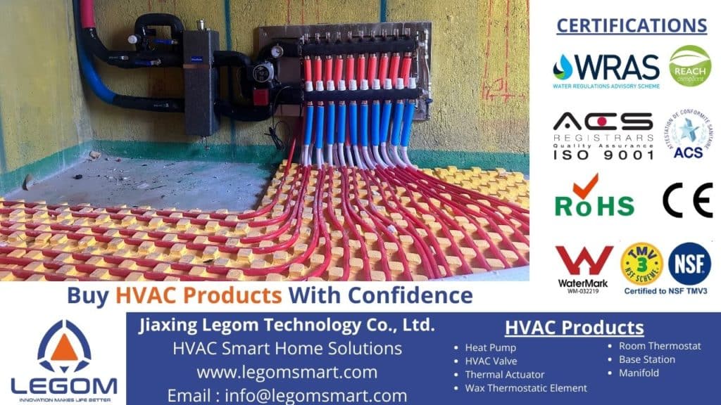 wet underfloor heating installation
