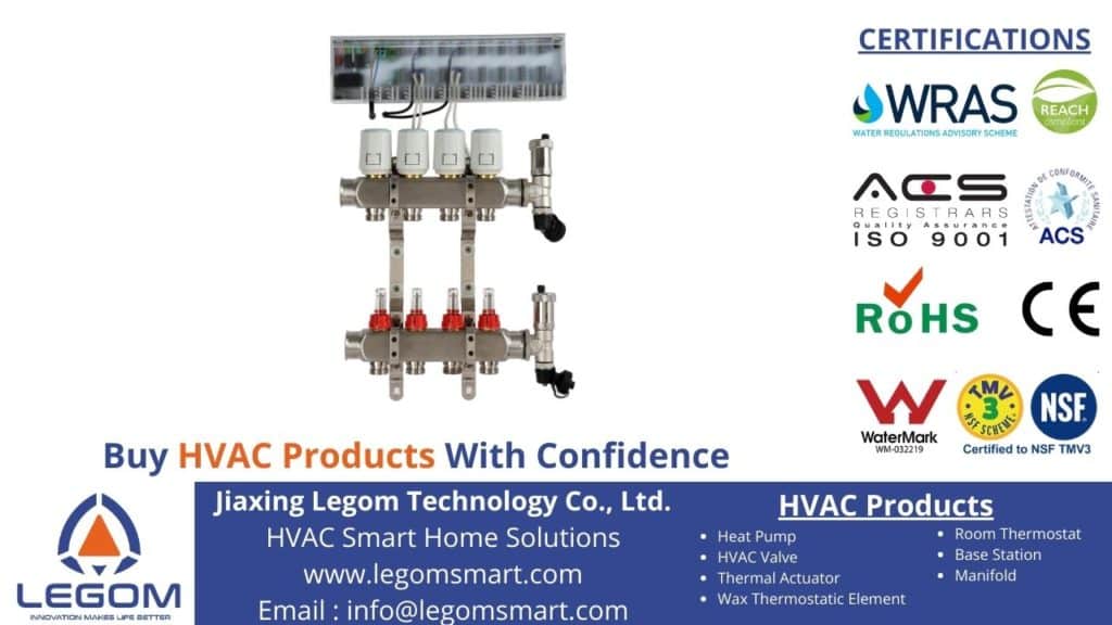 Thermal actuator working principal on underfloor heating manifold