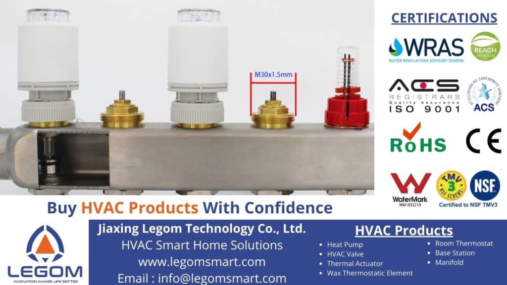 Heated Floor Manifold Implementation and Installing thermal actuator