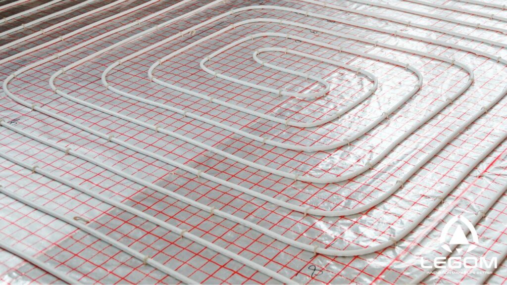 Spiral Layout of Water Underfloor Heating Pipes