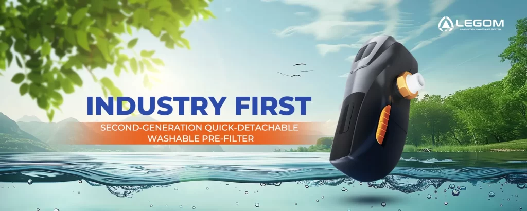 Washable and detacheable water prefilter with 40 Micron Filter