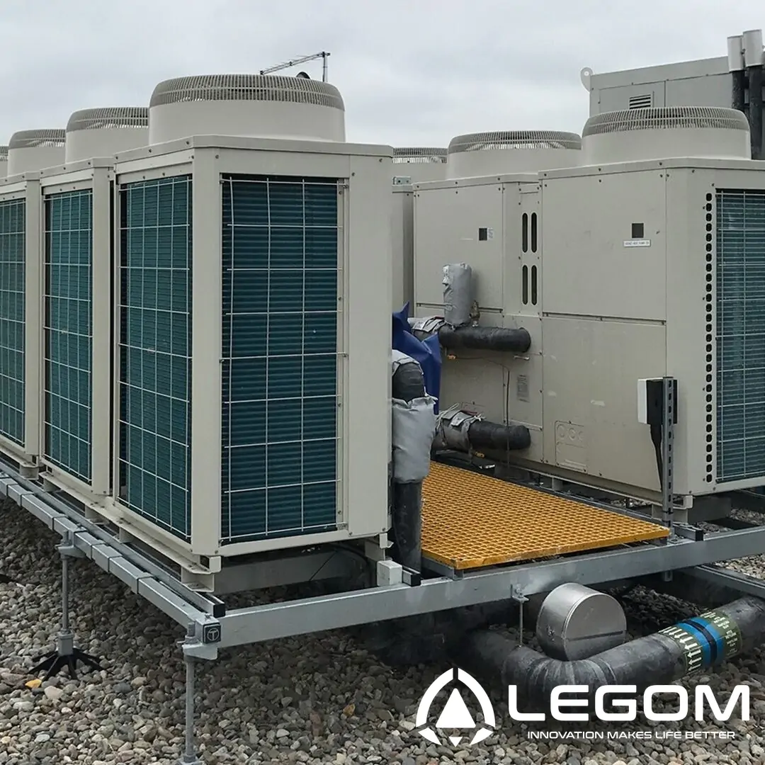 Legom heat pump rooftop installation